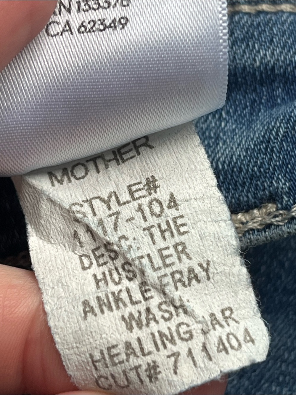 Mother Hustler Ankle Fray Healing Jar Blue Jeans 26 - Picture 11 of 14